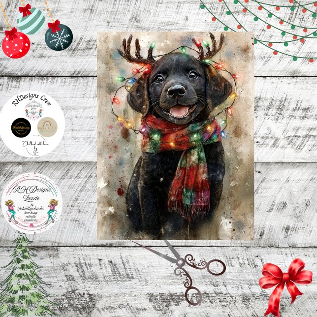 Papier Mousseline Découpe spéciale chiot Black Lab Noah (Créateur téléchargé)