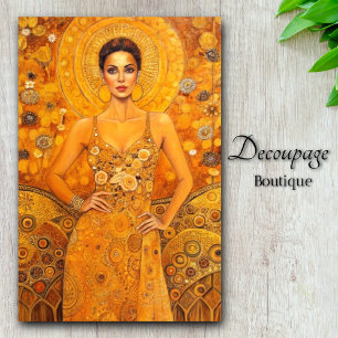 Papier Mousseline Déesse dorée Splendeur Art nouveau Découpage