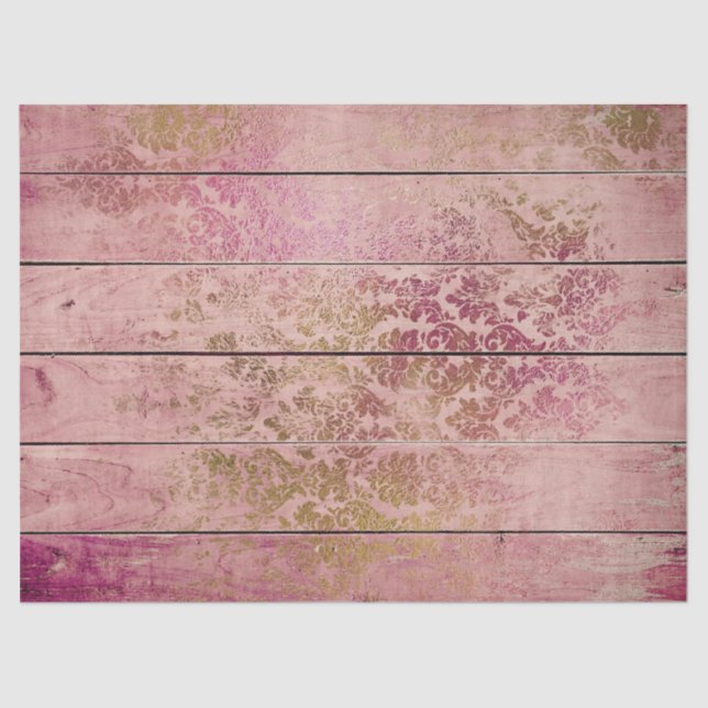 Papier Mousseline Défilement de l'or sur la page Découpage en bois r (Recto)