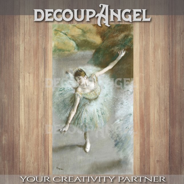Papier Mousseline Degas - La danseuse en Découpage vert (Créateur téléchargé)