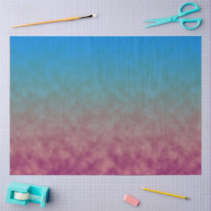 Papier Mousseline Dégradé Céleste