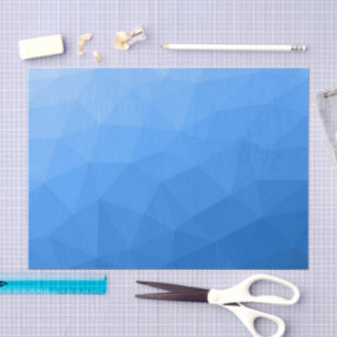 Papier Mousseline Dégradé de bleu clair motif de maille géométrique