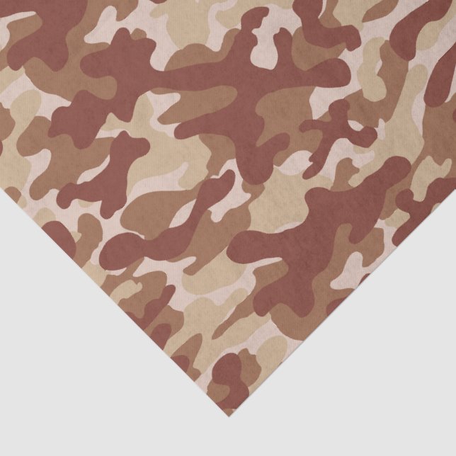 Papier Mousseline Déguisement camouflage beige désert  (Détail)