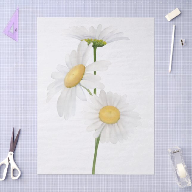 Papier Mousseline Délégante fleur de dahlia moderne (Artisanat)
