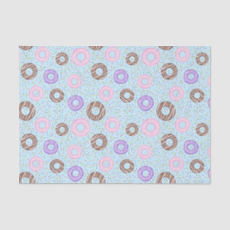 Papier Mousseline Delicious Donuts Tissue Paper on Blue