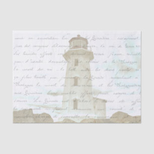 Papier Mousseline Déménagement maritime du phare vintage  