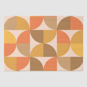 Papier Mousseline Demi-cercles du milieu du siècle en ambre brun ora
