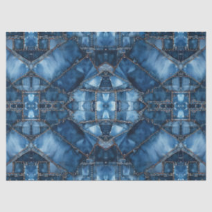 Papier Mousseline Denim Patchwork Motif - Ava