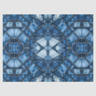 Papier Mousseline Denim Patchwork Motif - Olivia