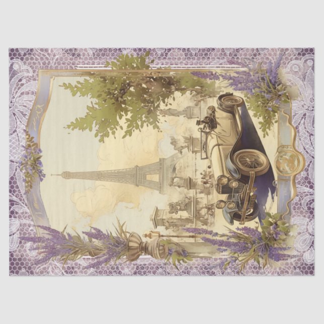 Papier Mousseline Dentelle de la Tour Eiffel (Recto)