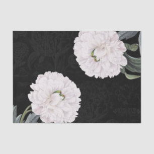 Papier Mousseline dentelle noire blanche
