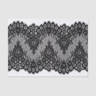 Papier Mousseline Dentelle noire vintage