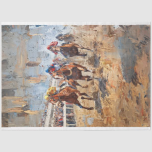 Papier Mousseline Derby Race Churchill Découpage