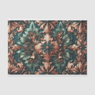Papier Mousseline Déroupage Damask Patina