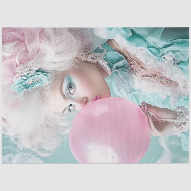 Papier Mousseline Déroupage souffler des bulles pendant les jours ch (Recto)