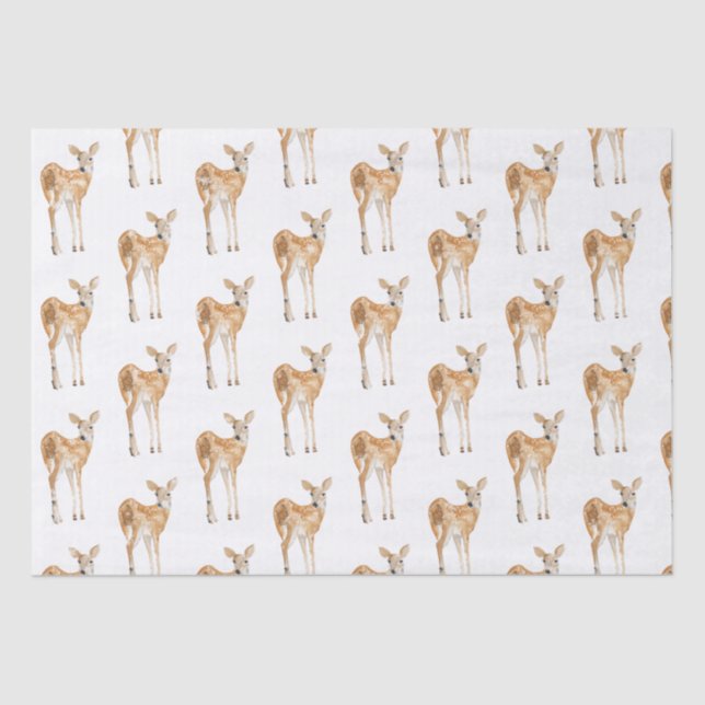 Papier Mousseline Des animaux d'hiver enneigés élégants font du papi (Recto)