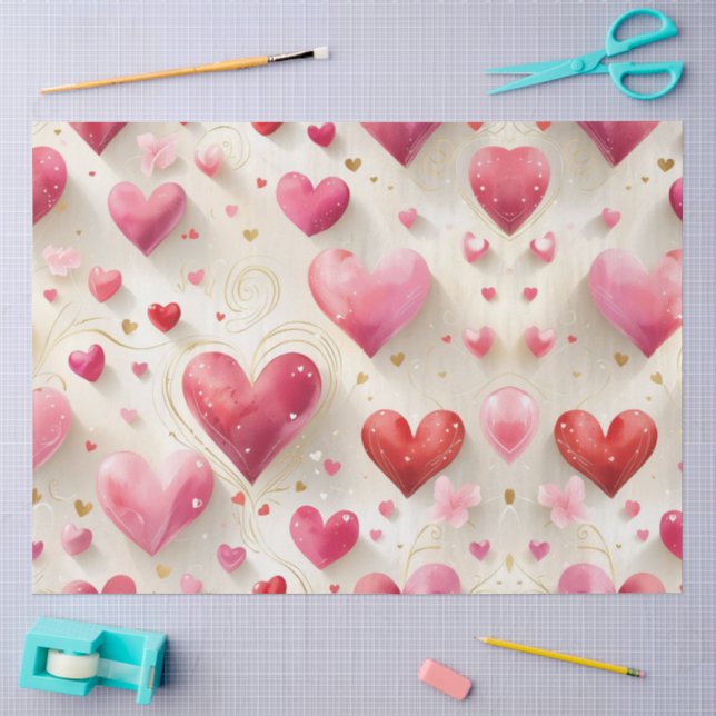 Papier Mousseline Des cœurs comme le nôtre (Artisanat)