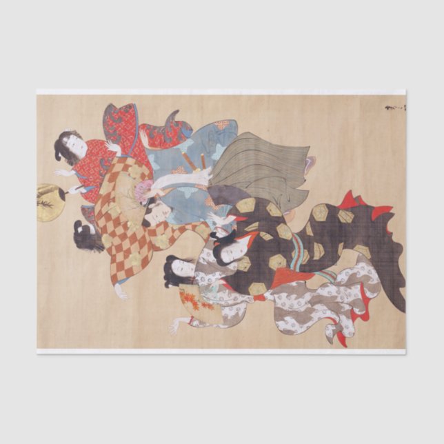 Papier Mousseline Des gens dansants, Kiitsu (Recto)