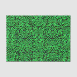 Papier Mousseline Des nouages celtes en vert et noir