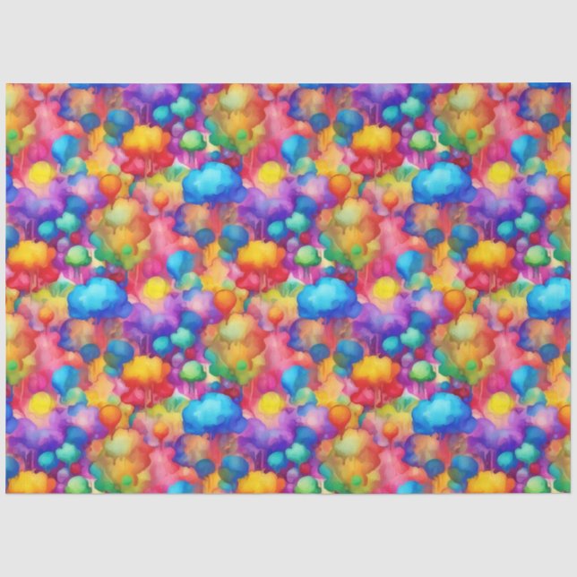 Papier Mousseline Des pensées colorées (Recto)