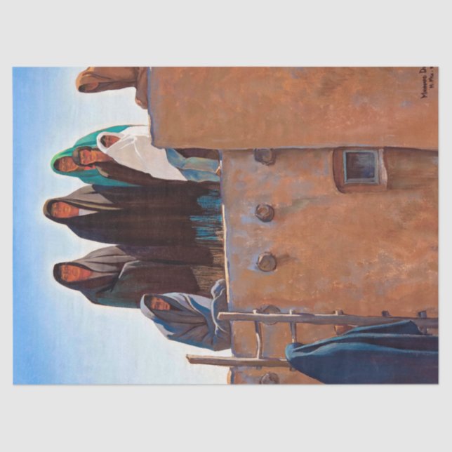 Papier Mousseline Des regards de la maison par Maynard Dixon (Recto)