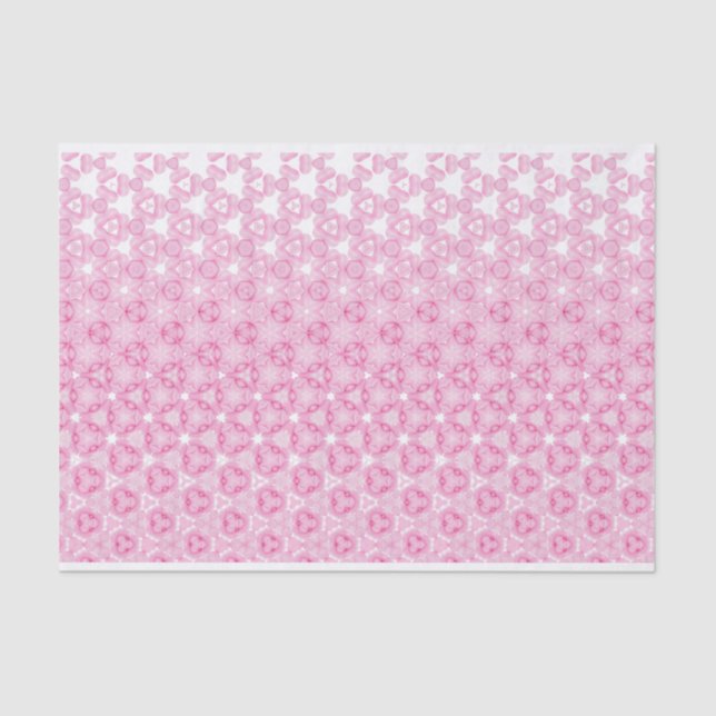 Papier Mousseline Design abstrait rose floral (Recto)
