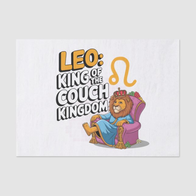 Papier Mousseline Design amusant Zodiac Leo (Recto)