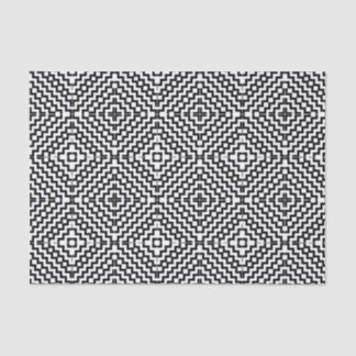 Papier Mousseline Design aztèque noir et blanc