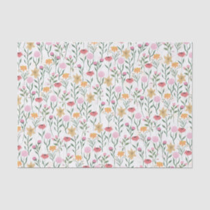 Papier Mousseline Design couleur Fleur sauvage aquarelle