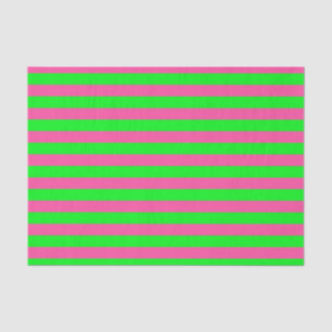 Papier Mousseline Design de bandes rose et verte
