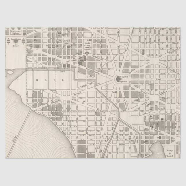 Papier Mousseline Design de la série City Map 11 (Recto)