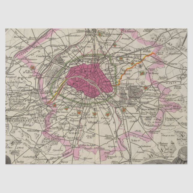 Papier Mousseline Design de la série City Map 12 (Recto)