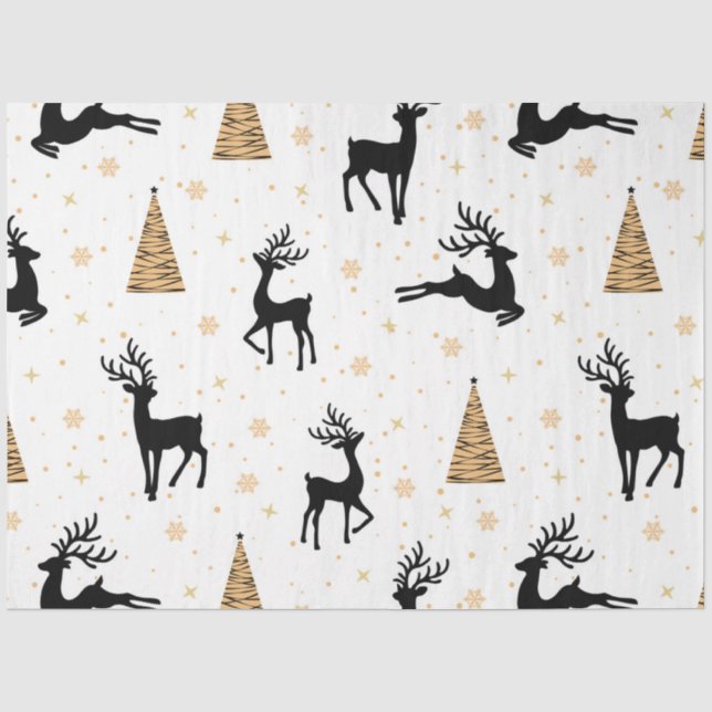 Papier Mousseline Design de la série de cerfs de Noël 5 (Recto)
