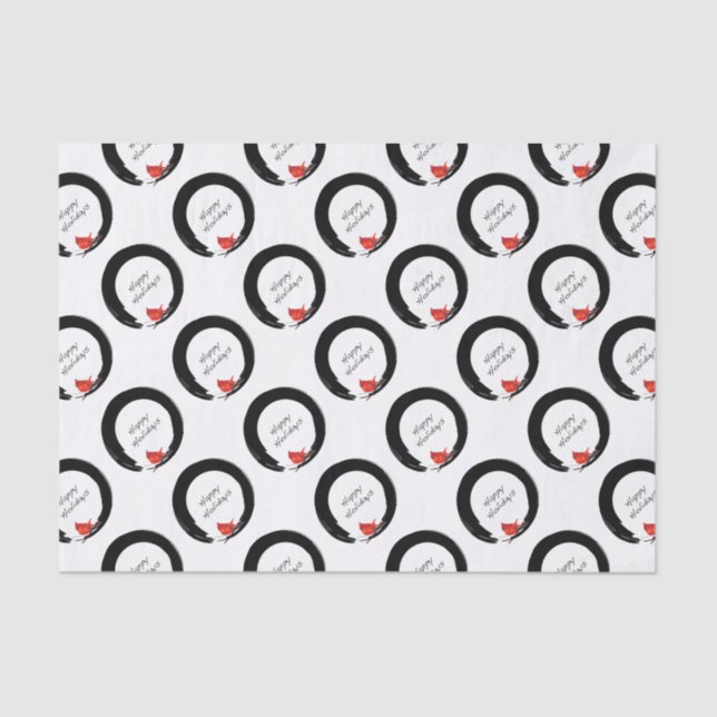 Papier Mousseline Design de Noël zen (Recto)