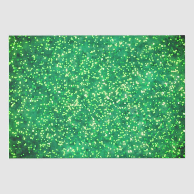 Papier Mousseline Design de Parties scintillant de Faux vert pâle (Recto)