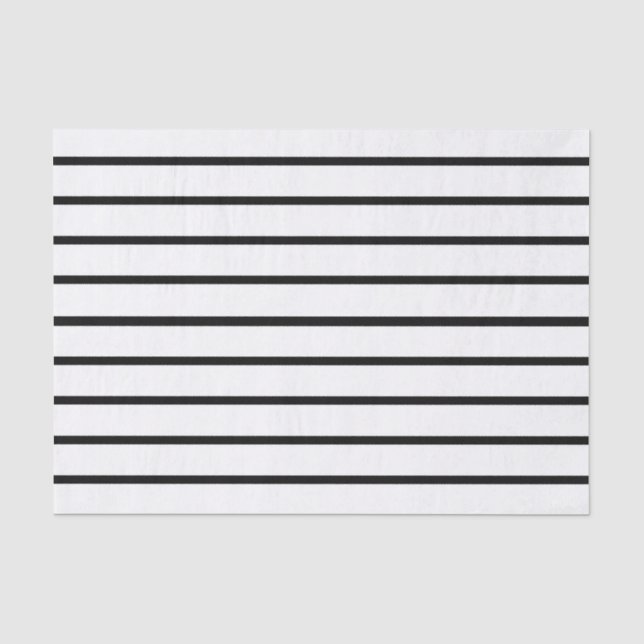 Papier Mousseline Design en rayures blanches et noires (Recto)