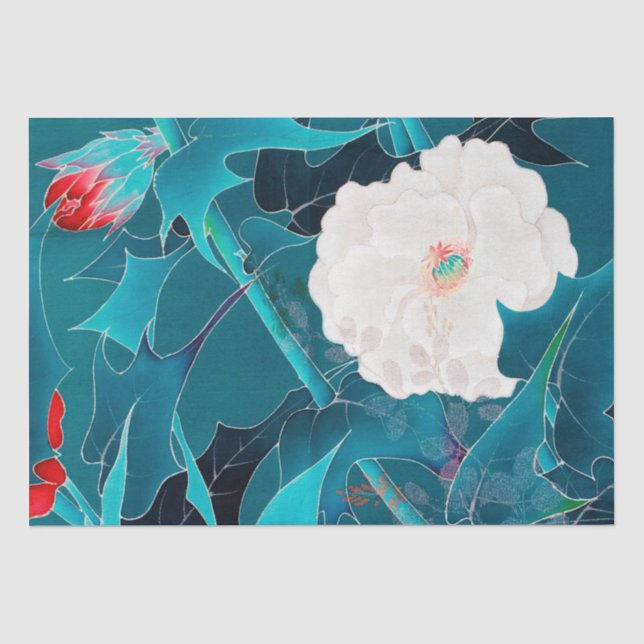 Papier Mousseline Design floral japonais (Recto)