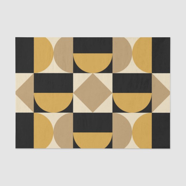 Papier Mousseline Design Géométrique Moderniste (Recto)