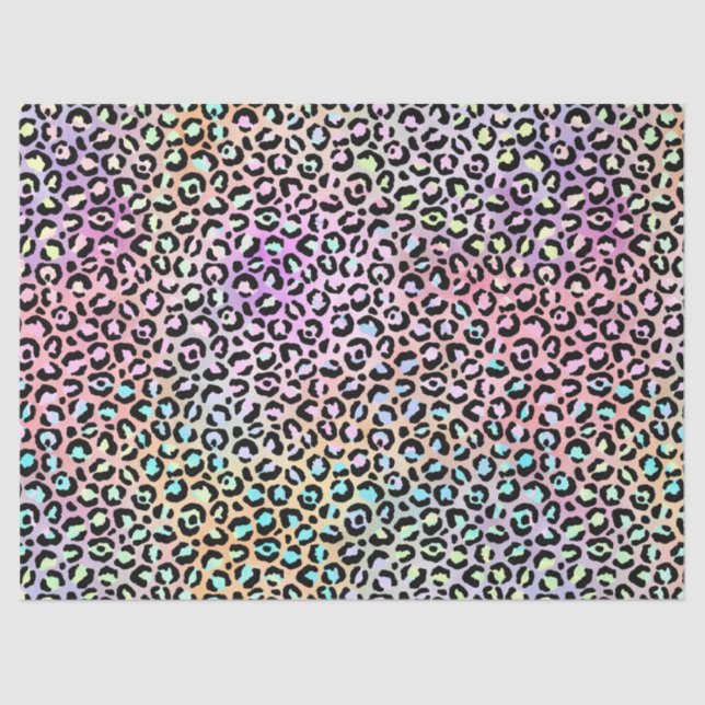 Papier Mousseline Design Iridescendant Leopard Series 6 (Recto)