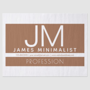 Papier Mousseline Design minimaliste professionnel moderne   Marron 