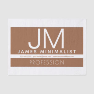 Papier Mousseline Design minimaliste professionnel moderne   Marron 