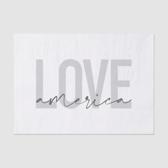 Papier Mousseline Design moderne, simple, chic, cool de Love America (Recto)