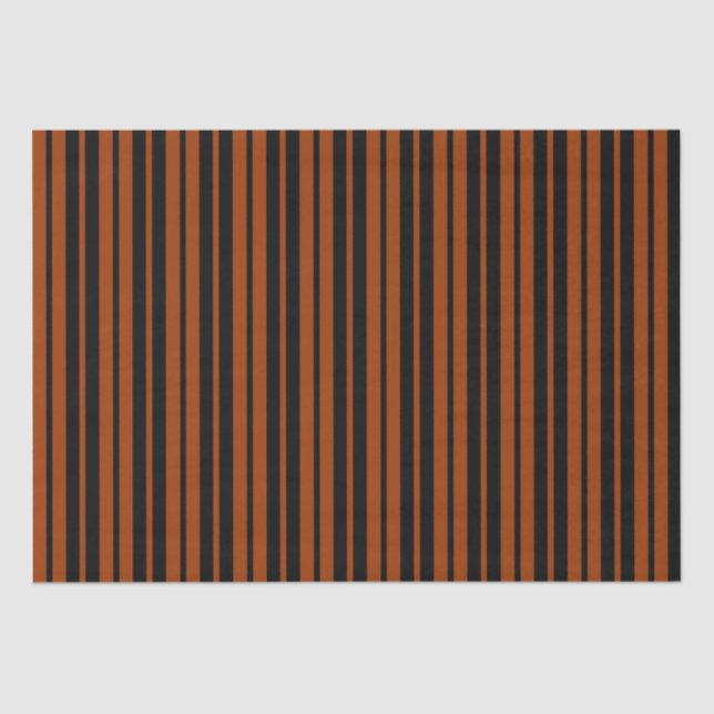 Papier Mousseline Design Motif Brown en bandes verticales noires (Recto)