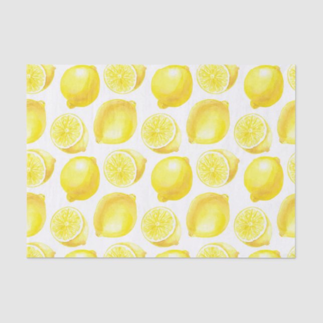 Papier Mousseline Design motif citron (Recto)