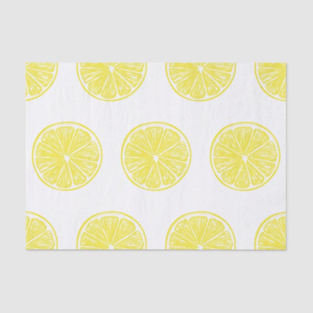 Papier Mousseline Design motif de tranches de citron (Recto)