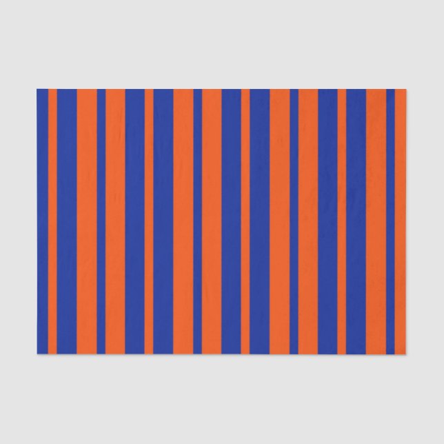 Papier Mousseline Design Motif Orange Blue (Recto)
