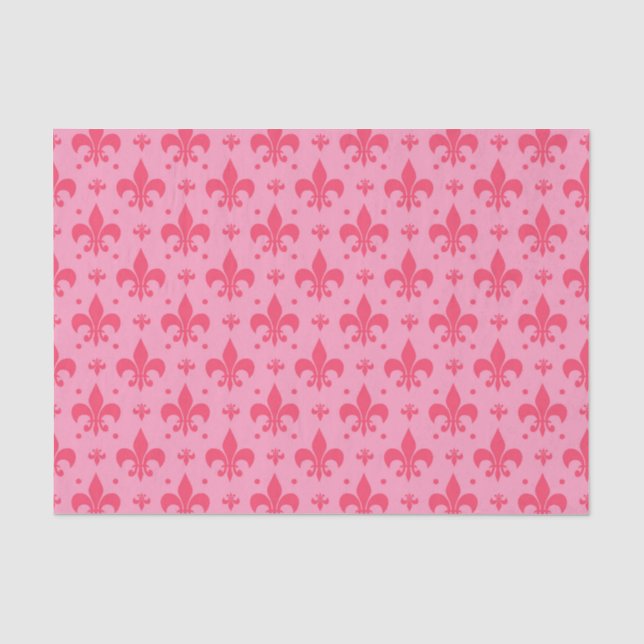 Papier Mousseline Design Motif rose Fleur de lis (Recto)