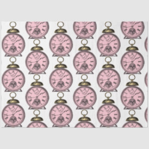 Papier Mousseline Design rose et or Steampunk Series 34