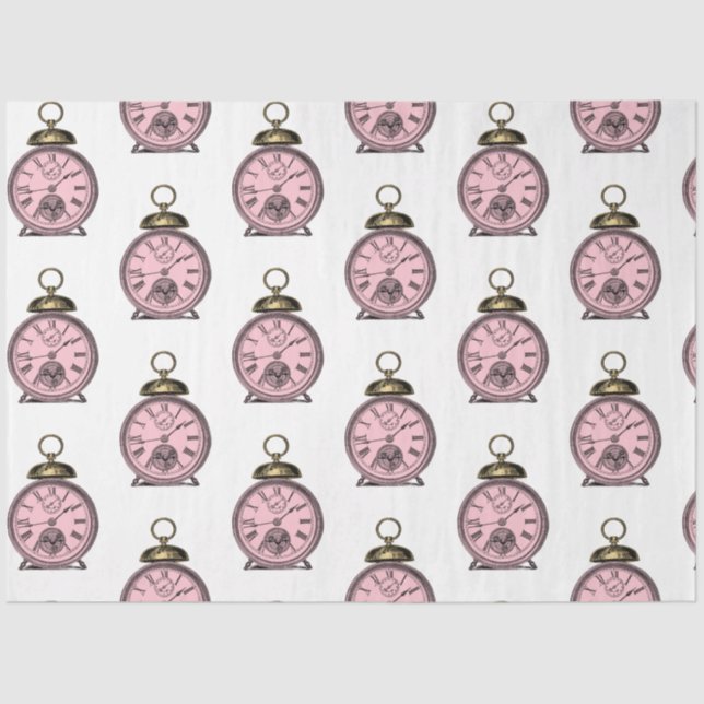Papier Mousseline Design rose et or Steampunk Series 35 (Recto)