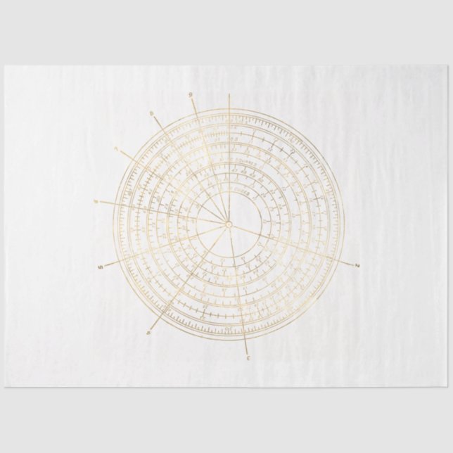 Papier Mousseline Design rose et or Steampunk Series 42 (Recto)